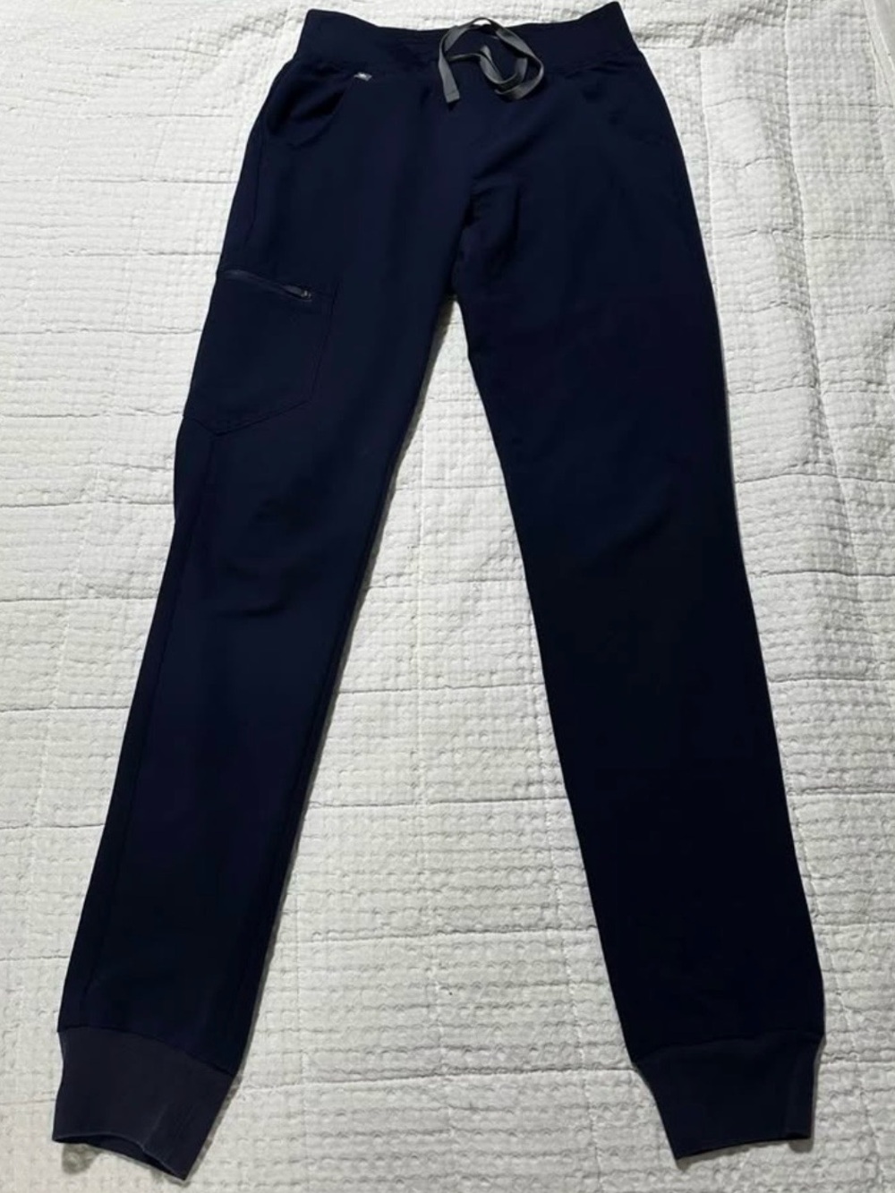 FIGS Zamora Jogger Scrub Pants with Drawstring - Women's Navy Blue (qty. 2) - Picture 4 of 6